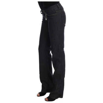 Costume National Dark Blue Cotton Classic Fit Jeans
