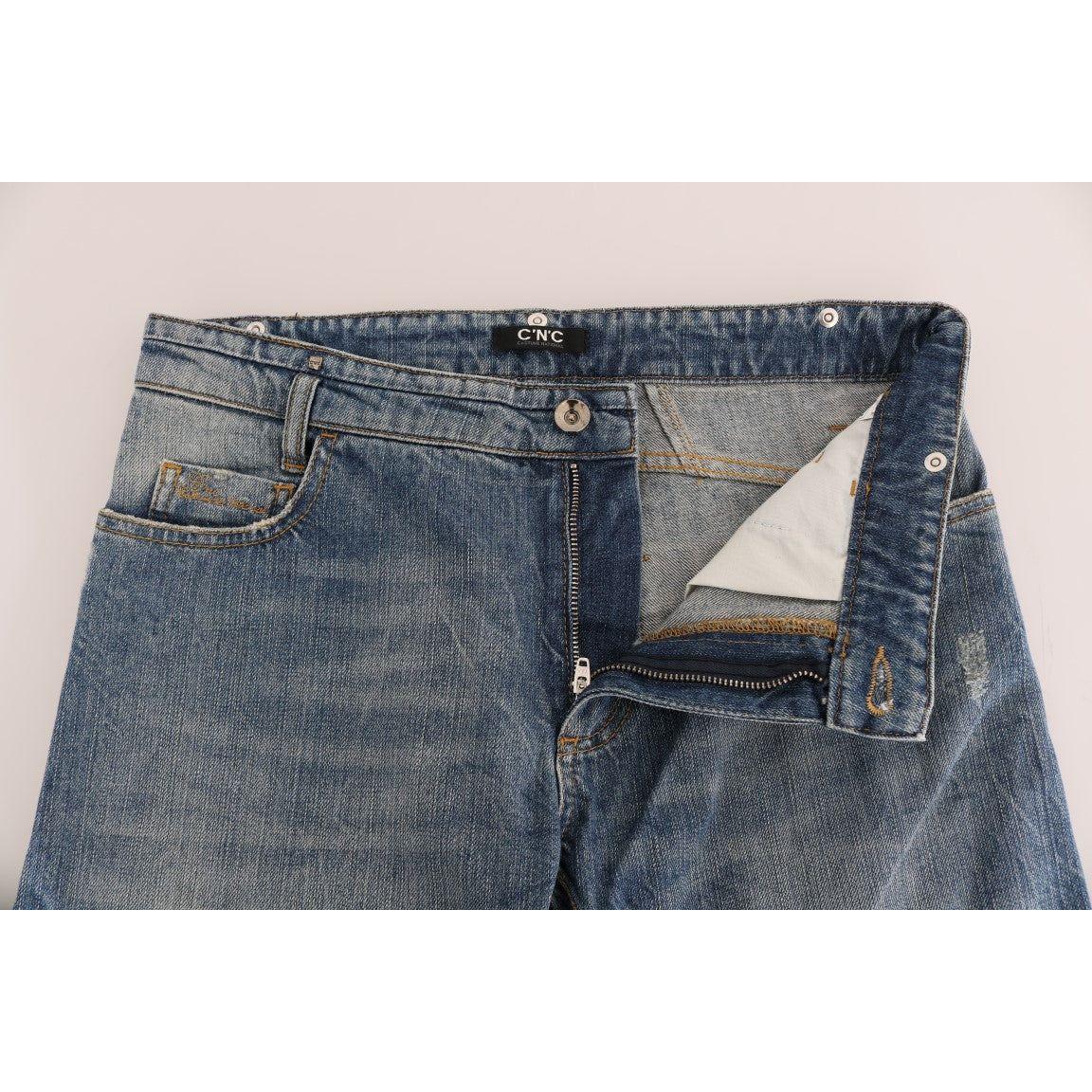 Costume National Blue Cotton Stretch Denim Jeans