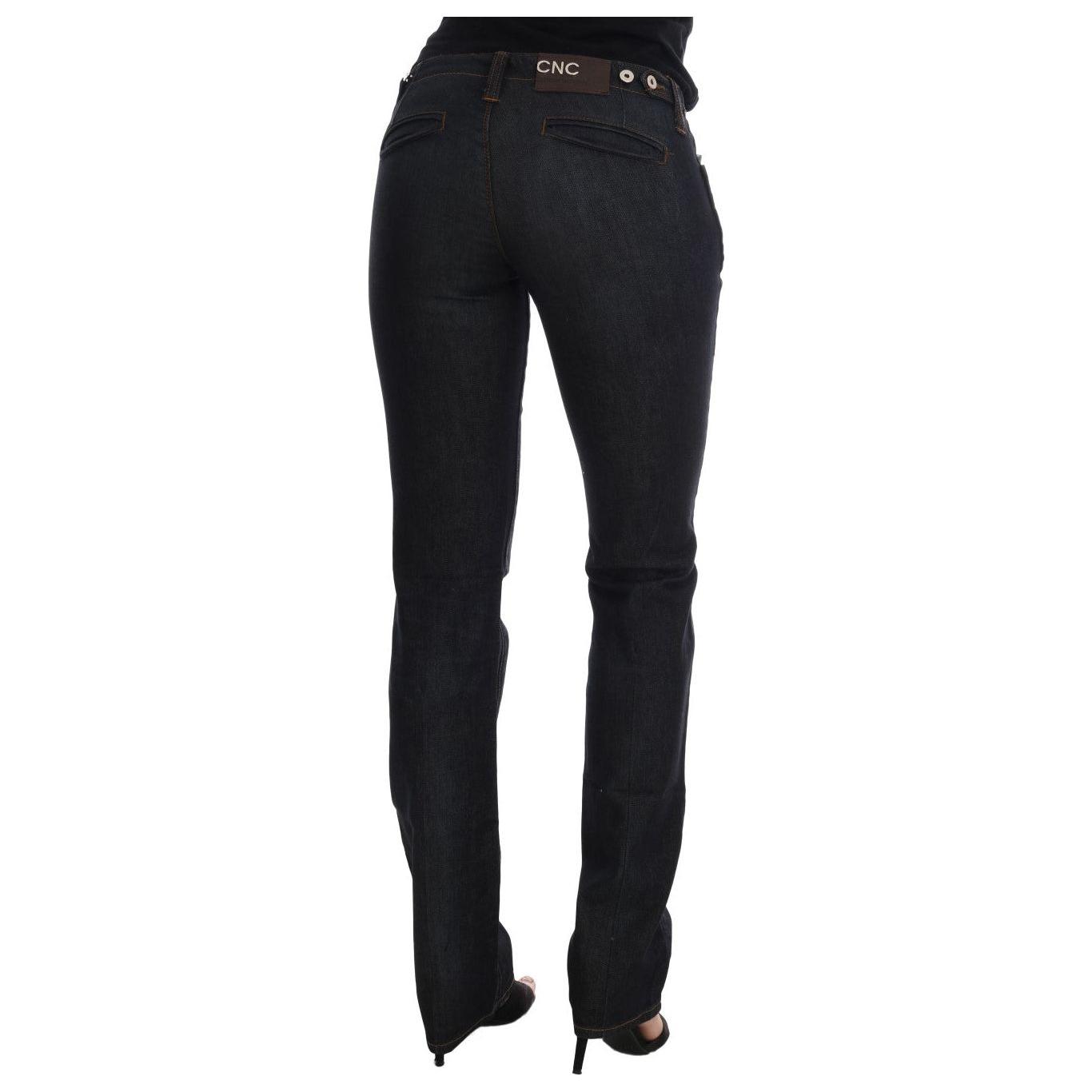 Costume National Dark Blue Cotton Slim Fit Jeans