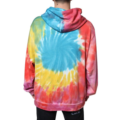 Dolce & Gabbana Multicolor Tie Dye Hooded Sweatshirt Sweater