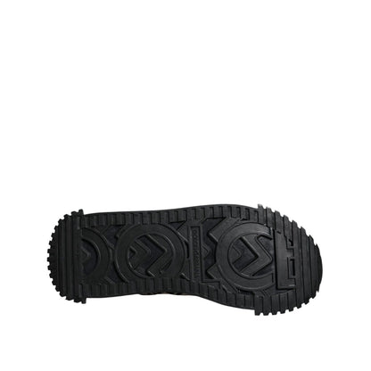 Dolce & Gabbana Black Logo Lace Up Low Top NS1 Sneakers Shoes