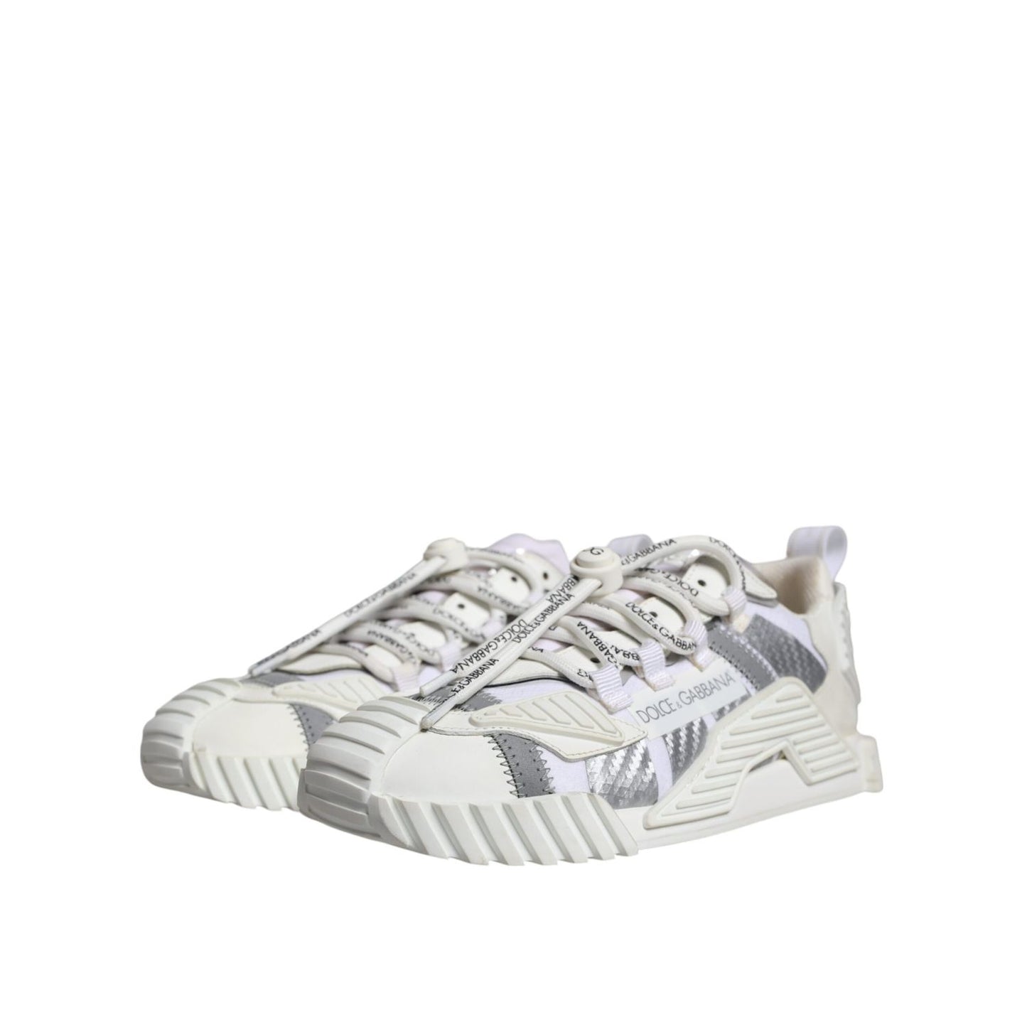 Dolce & Gabbana White Lace Up Low Top NS1 Sneakers Shoes