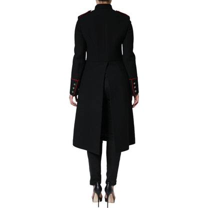 Dolce & Gabbana Black Single Breasted Trench Coat Jacket