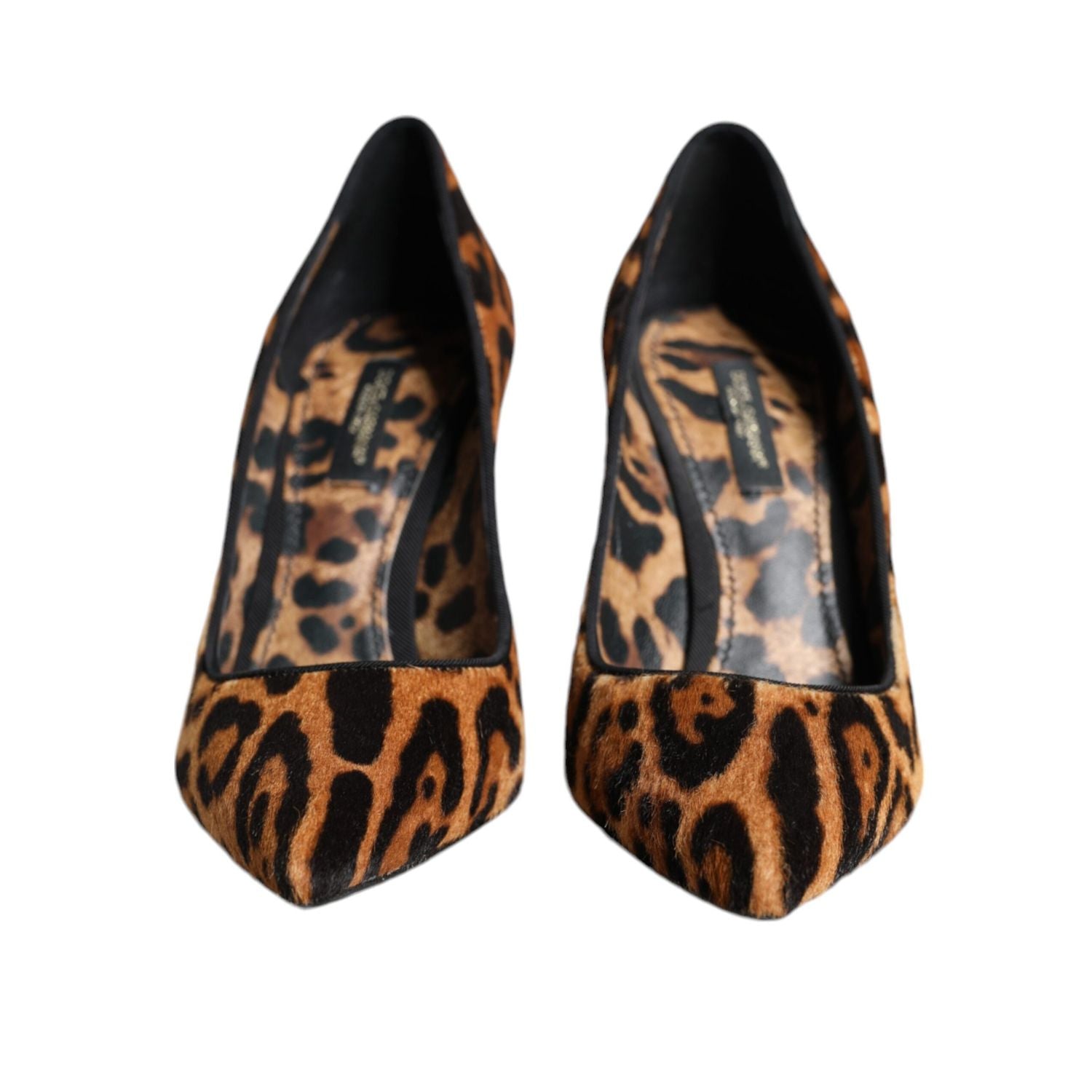 Dolce & Gabbana Brown Leopard Calf Hair Heels Pumps Shoes