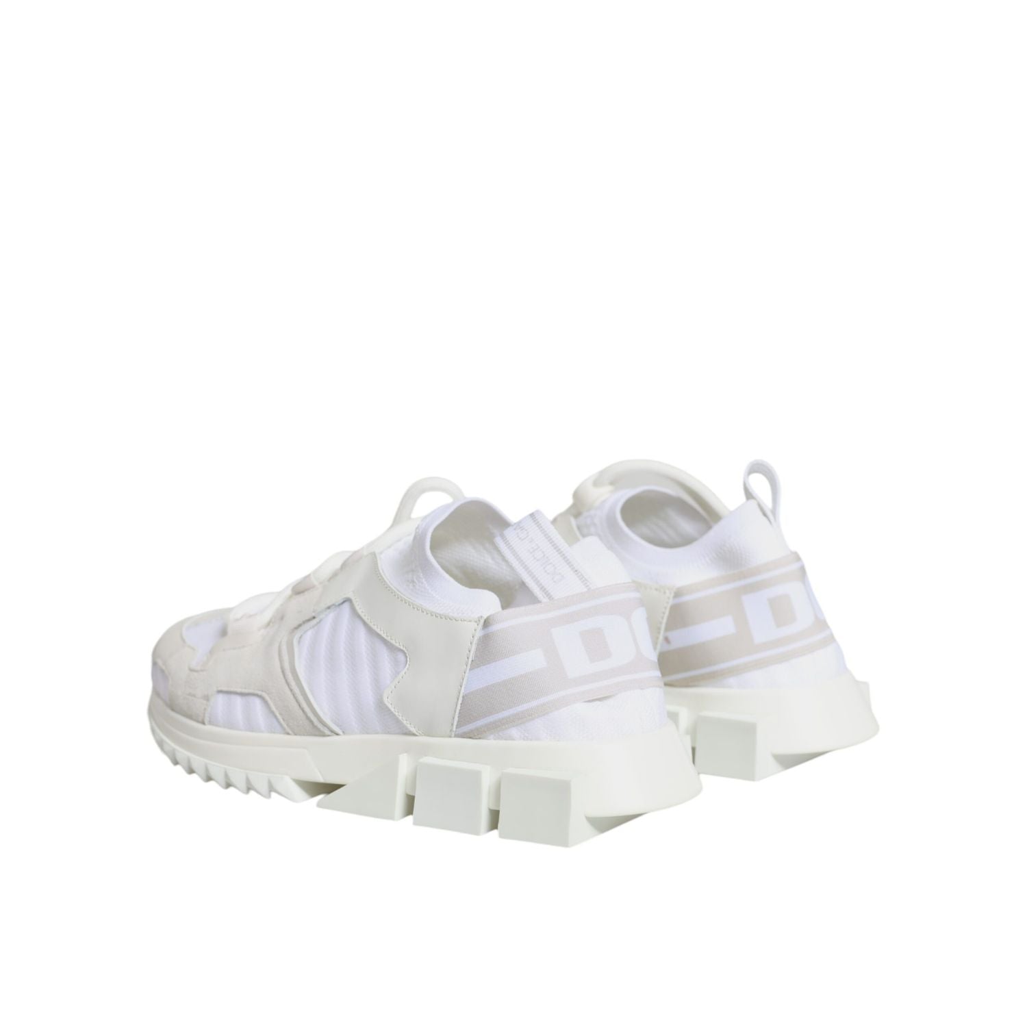 Dolce & Gabbana White Mesh Sorrento Trekking Sneakers Shoes