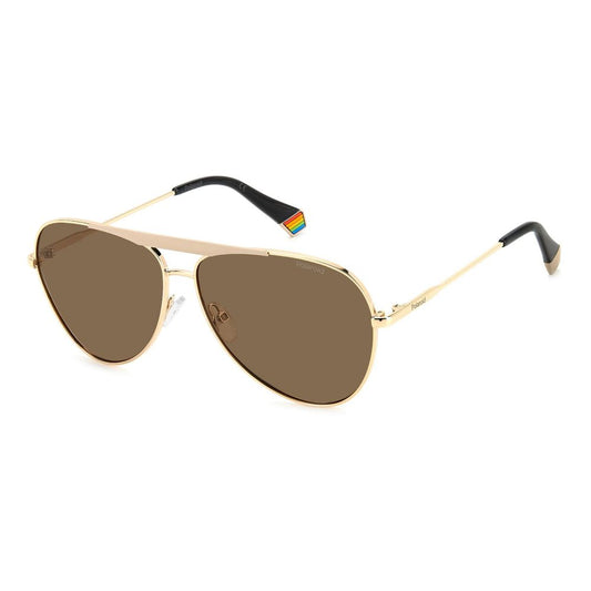 Polaroid Gold Stainless Steel Sunglasses POPLD6200SXY3RAC