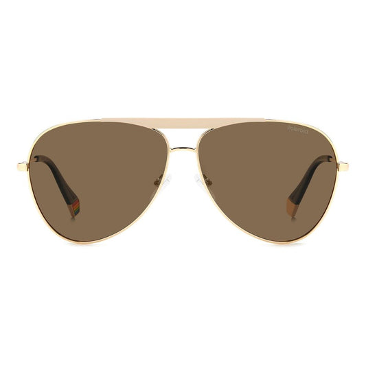 Polaroid Gold Stainless Steel Sunglasses POPLD6200SXY3RAC