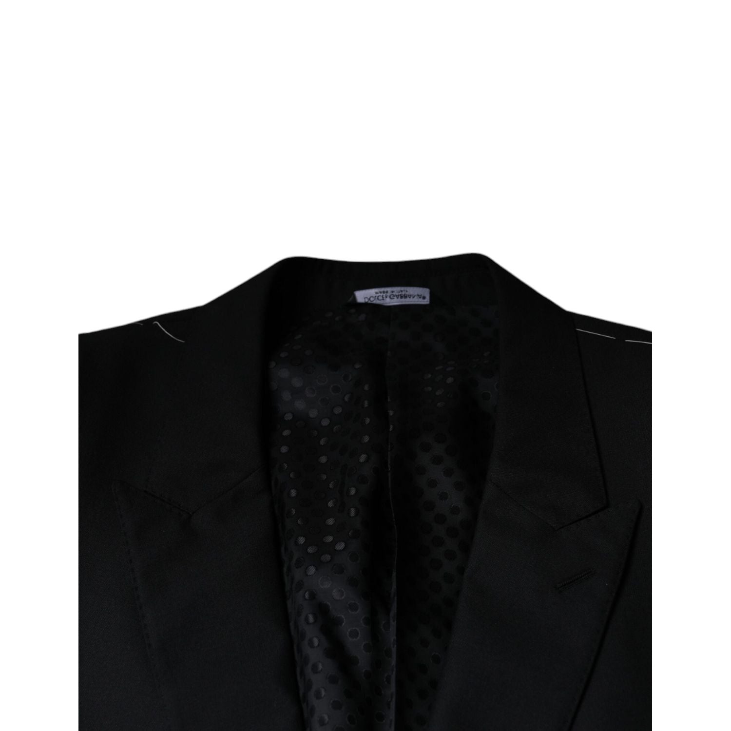 Dolce & Gabbana Black Wool Single Breasted Men Coat Blazer