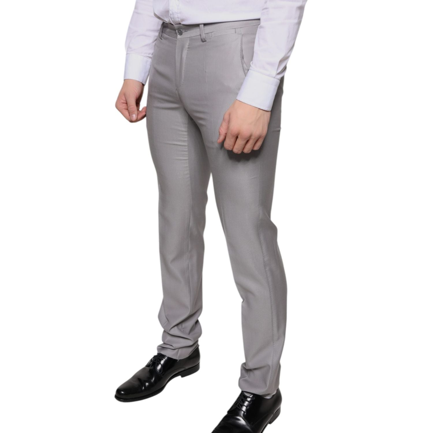 Dolce & Gabbana Light Gray Wool Dress Pants