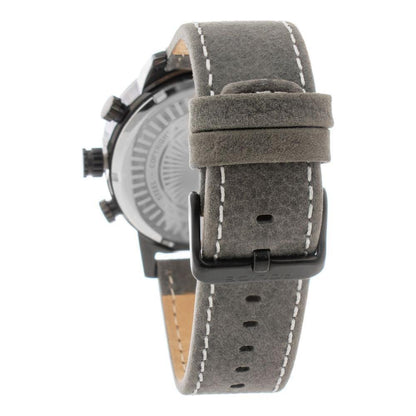 Police Gray Leather Dress Watch