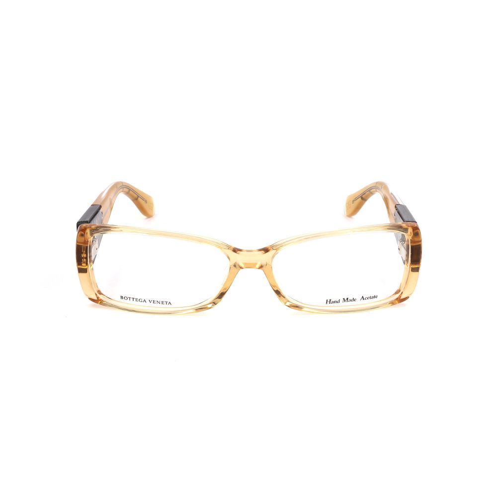 Bottega Veneta Brown Acetate Frames with rectangular design, crafted from acetate, featuring measurements 54/15/130mm.