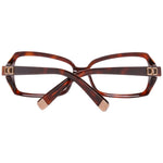 Dsquared² Brown Plastic Frames women's glasses DQ5049-052-54 front view, with brown plastic material and 54/14/135 mm dimensions.