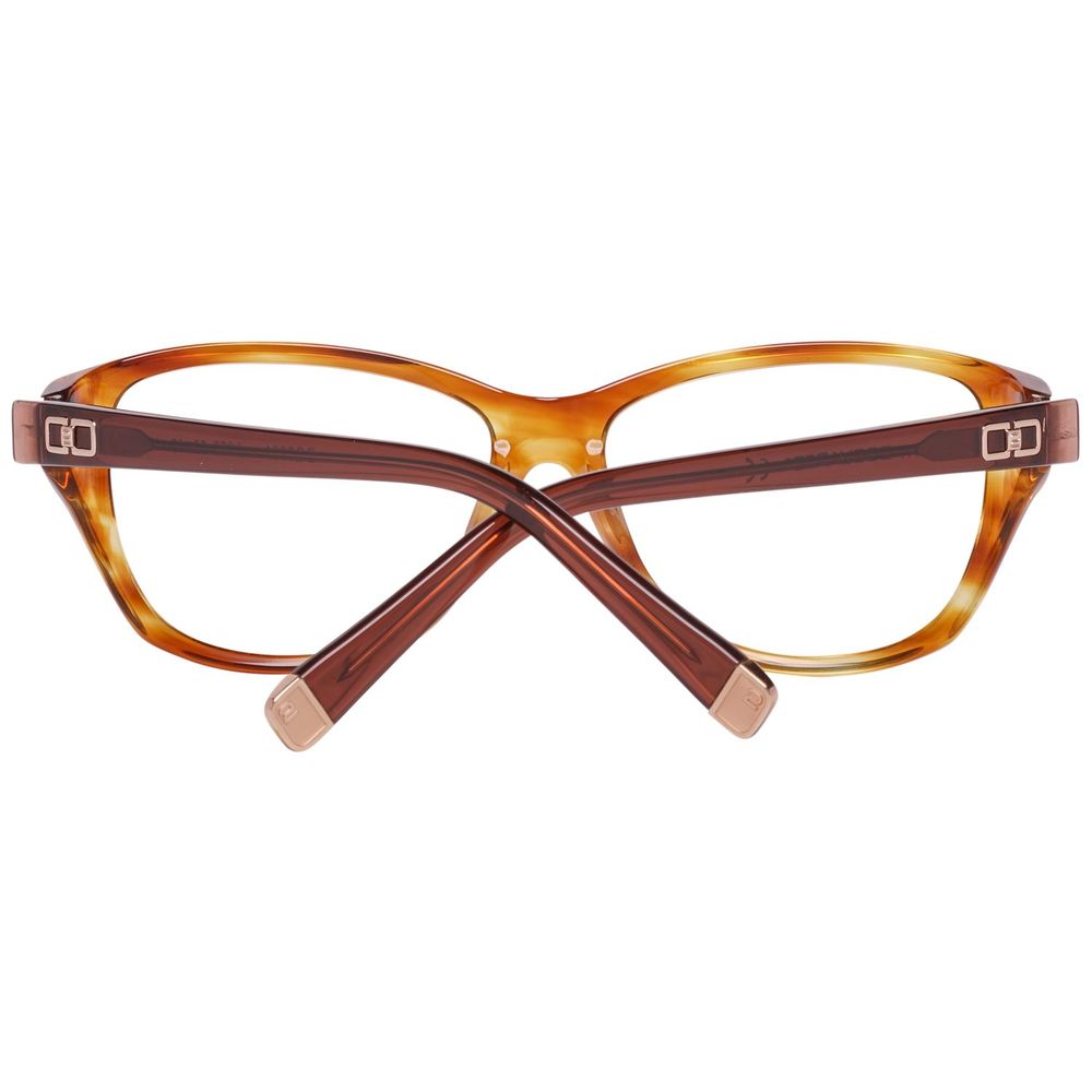 Dsquared² Brown Plastic Frames with 56/15/135 mm dimensions for women, stylish category 3 glasses in brown plastic material.