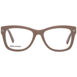 Front view of Dsquared² Brown Plastic Frames eyeglasses model DQ5136-057-51, made from quality plastic material, displaying brand logo on temple.