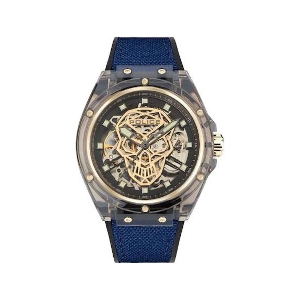 Police Blue Silicone Watch Police Dark Slate Gray