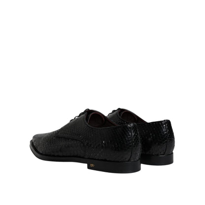 Dolce & Gabbana Black Leather Derby Formal Dress Shoes