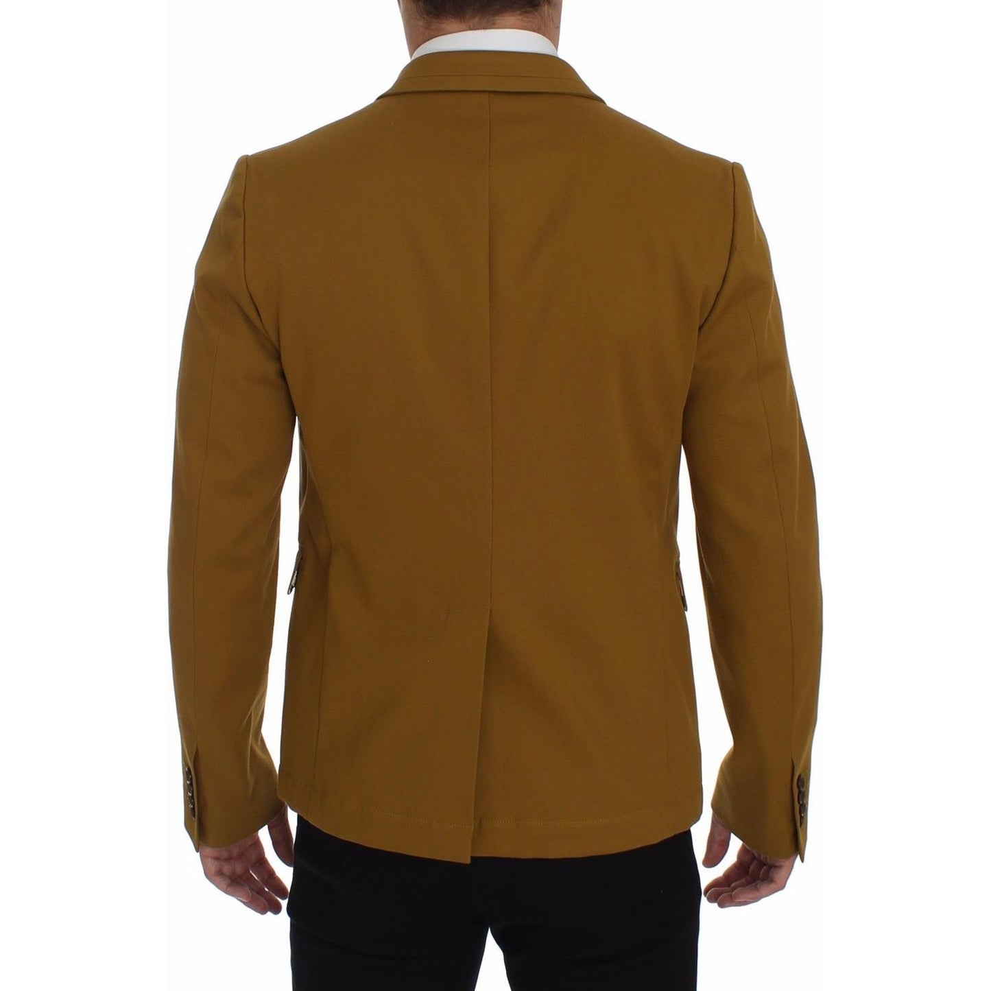 Dolce & Gabbana Yellow Cotton Stretch Blazer GTT10103-4