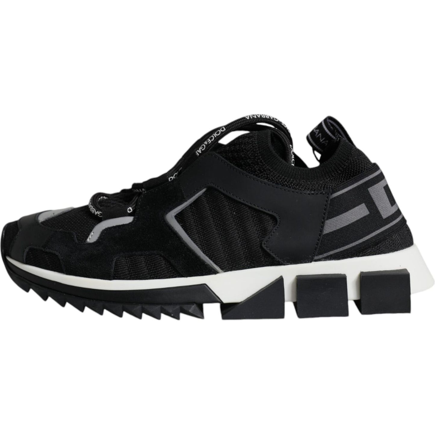 Dolce & Gabbana Black Mesh Sorrento Trekking Sneakers Shoes