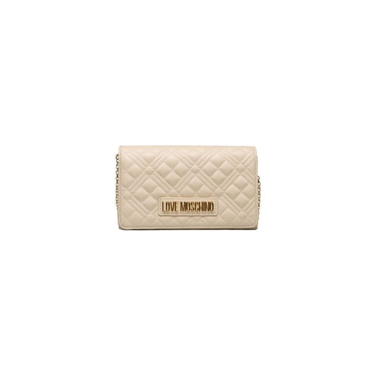 Love Moschino Beige Polyethylene Women Crossbody Bag Love Moschino Gray