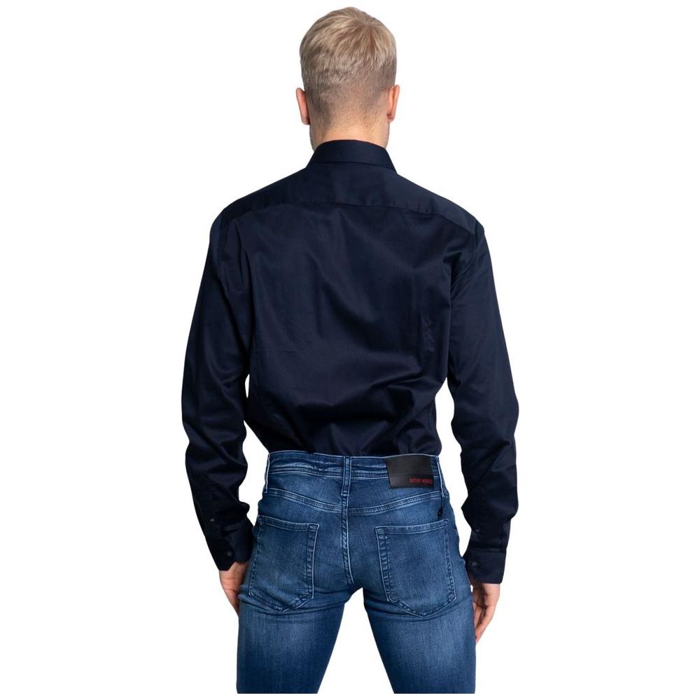 Armani Exchange Blue Cotton Shirt