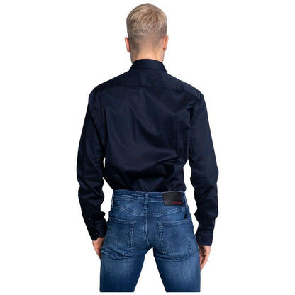 Armani Exchange Blue Cotton Shirt