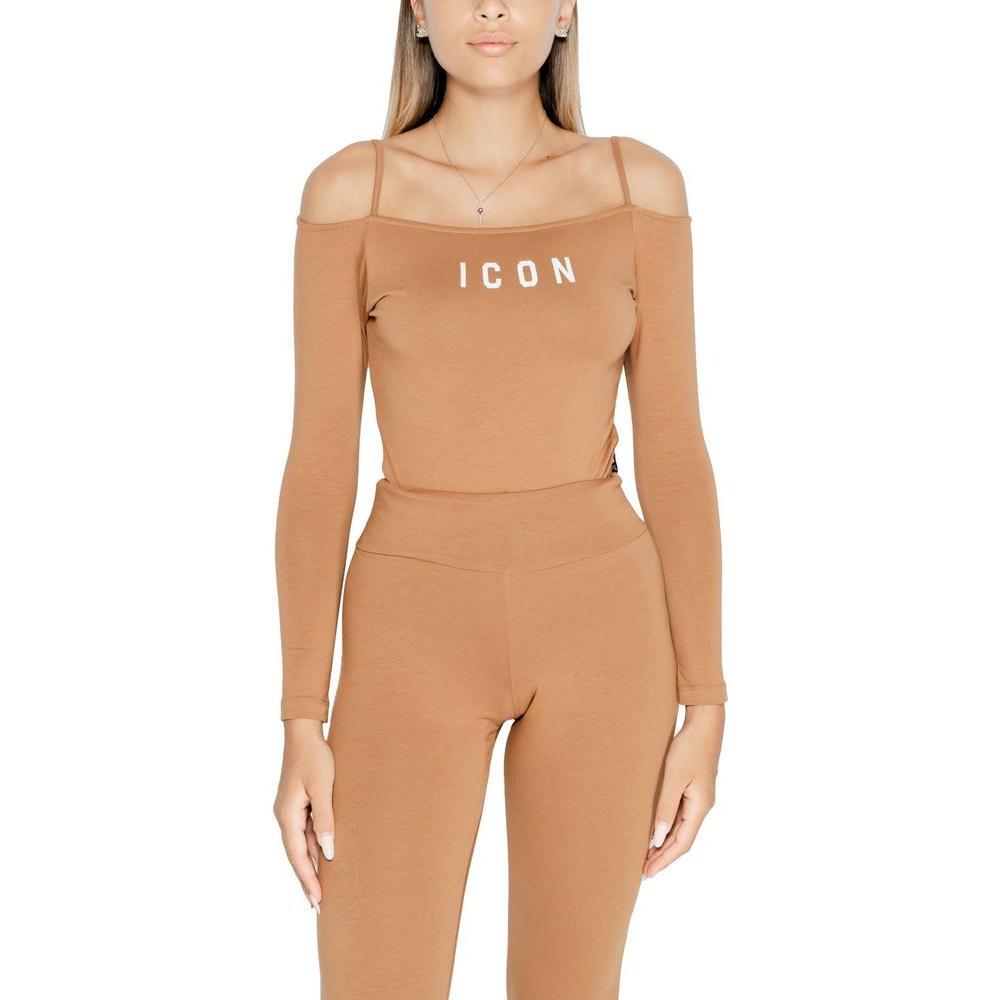 Icon Brown Cotton Bodysuit IC-14926900140-IT38|XS