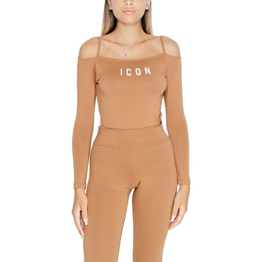 Icon Brown Cotton Bodysuit
