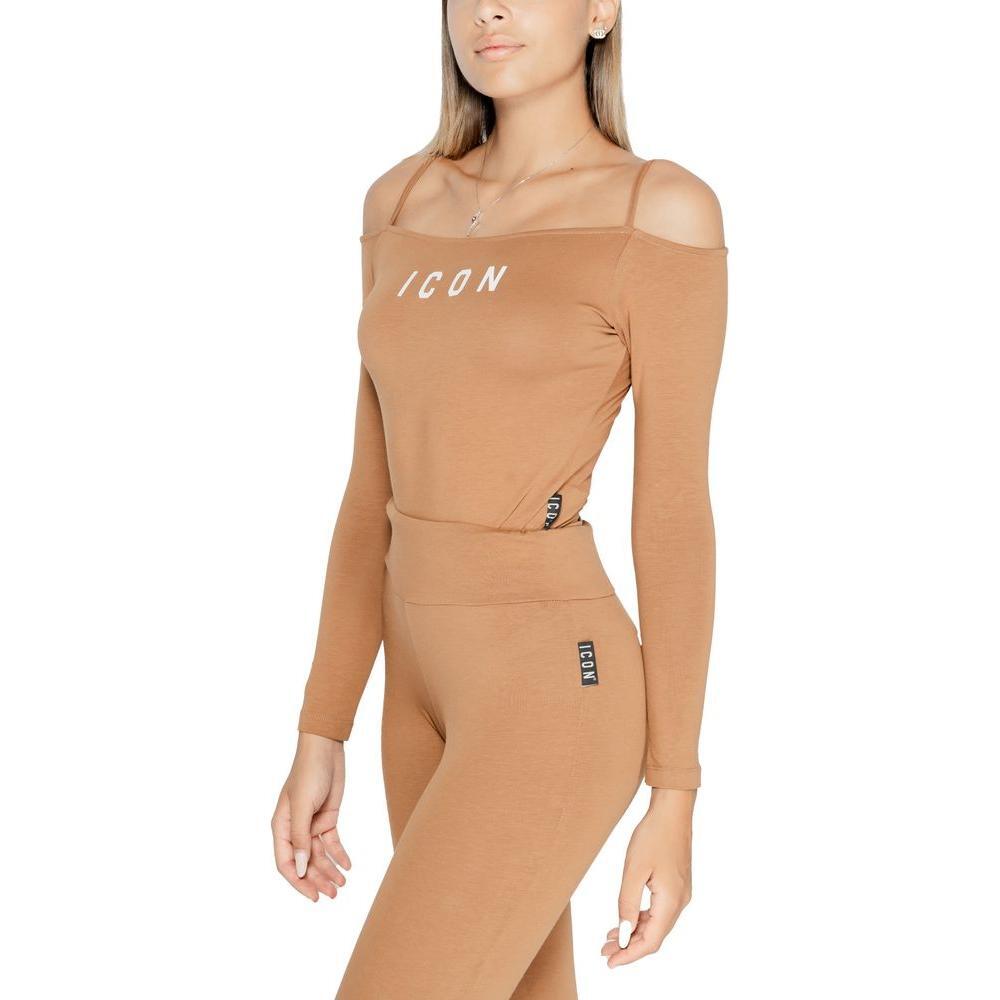 Icon Brown Cotton Bodysuit IC-14926900140-IT38|XS