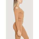 Icon Brown Cotton Bodysuit IC-14926900140-IT38|XS