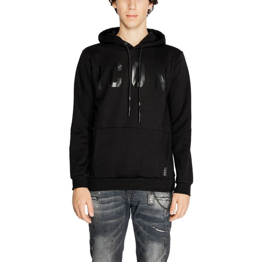 Icon Black Cotton Hoody