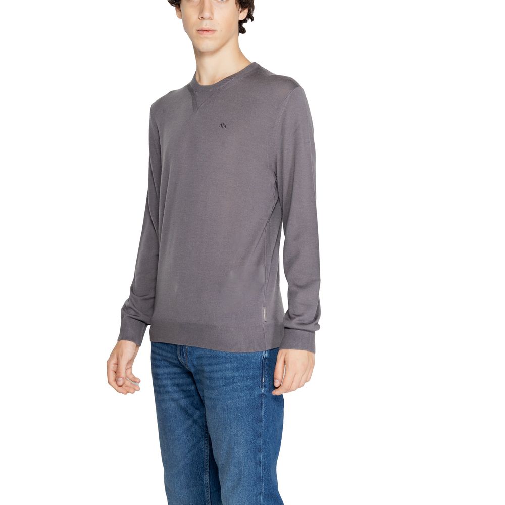 Armani Exchange Gray Wool Sweatshirt