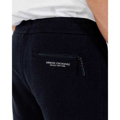 Armani Exchange Blue Cotton Joggers (Workout Pants)