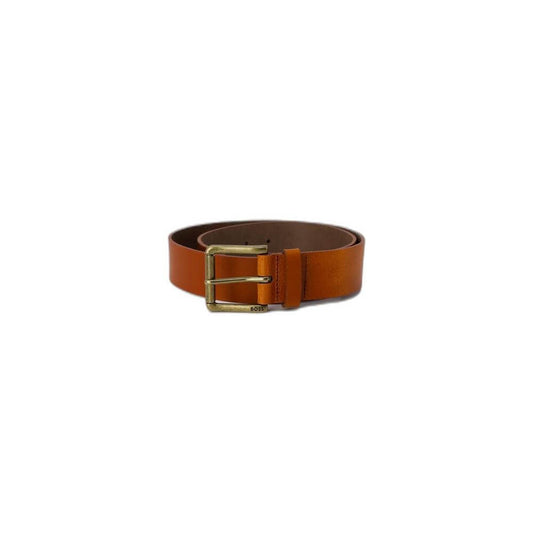 Hugo Boss Beige Leather Belt BO-12016800309-85 CM / 34 INCHES