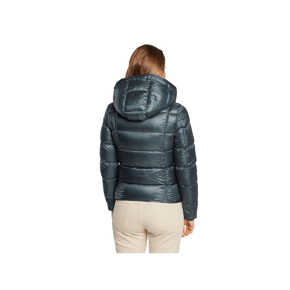 Front view with bag zipped and handles upright.