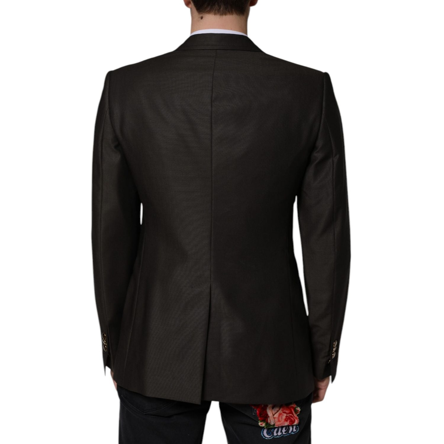 Dolce & Gabbana Blazer Brown Green Bee Wool Jacket Coat