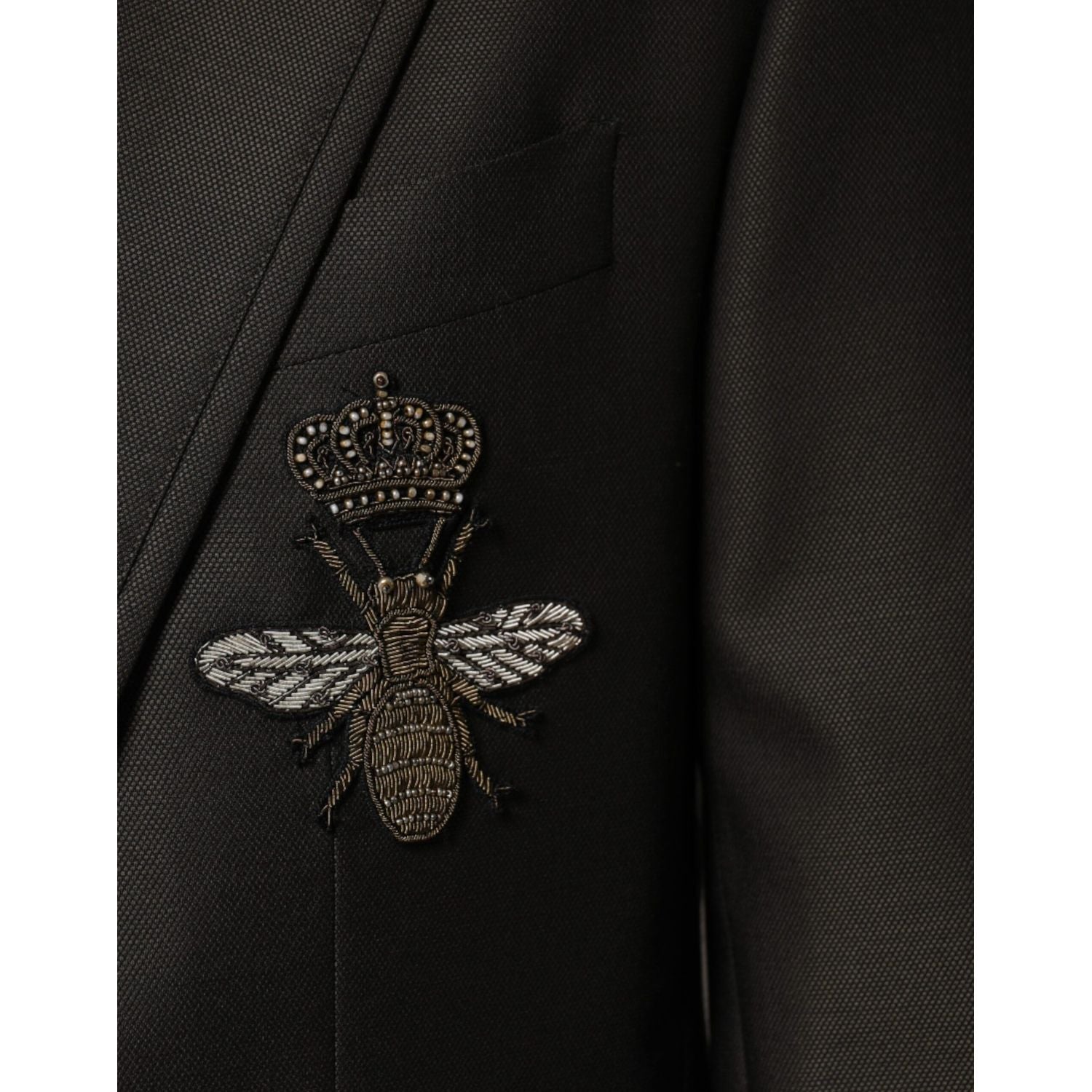 Dolce & Gabbana Blazer Brown Green Bee Wool Jacket Coat