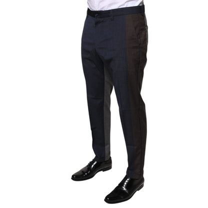 Dolce & Gabbana Black Cotton Wool Formal Dress Pants