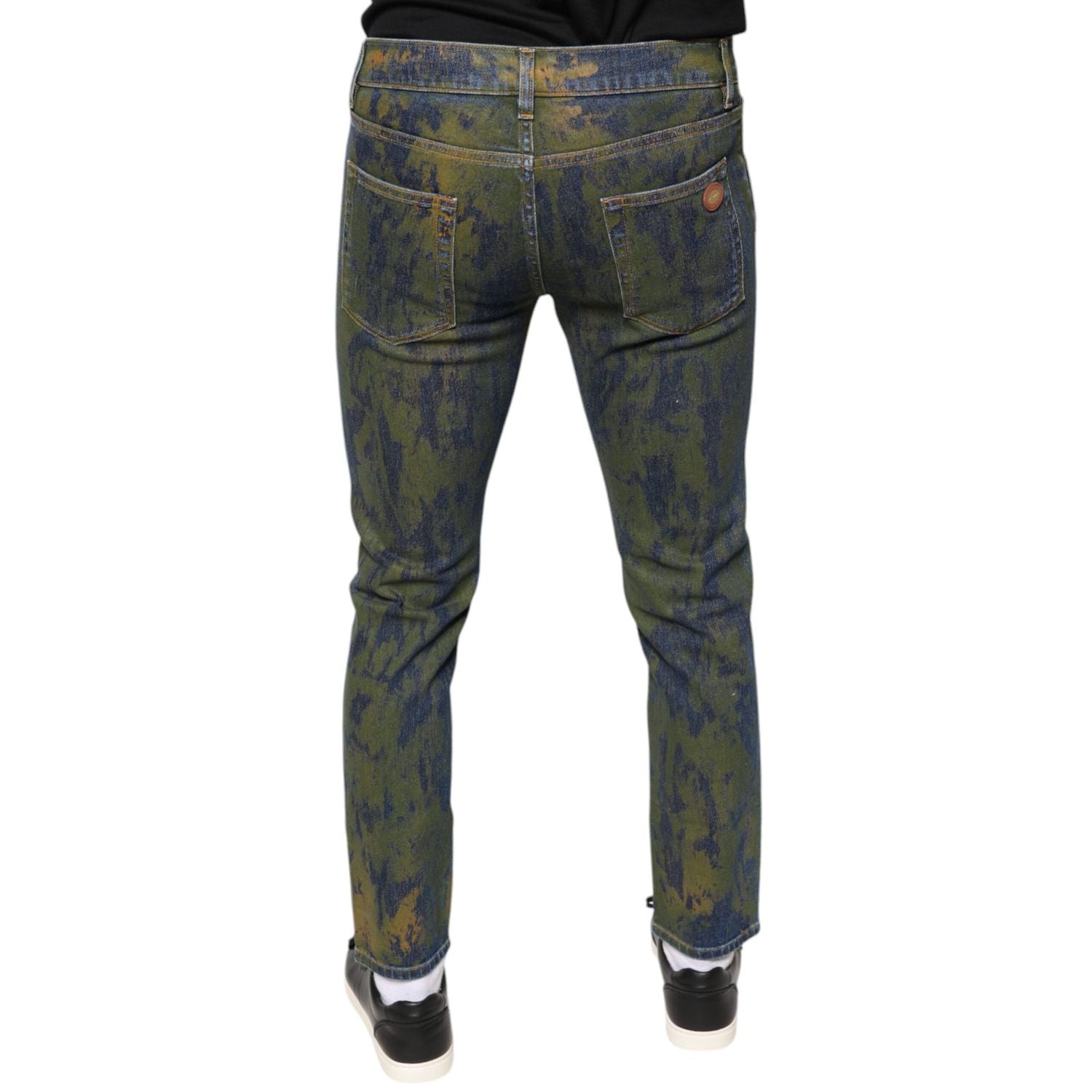 Dolce & Gabbana Blue Cotton Dye Slim Fit Men Denim Jeans