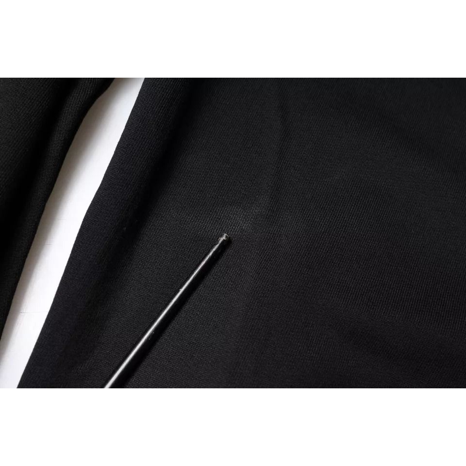 Dolce & Gabbana Black Logo Stud Pullover Sweatshirt Sweater