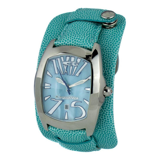 Chronotech Blue Leather Watch Chronotech Cadet Blue