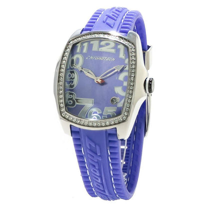 Chronotech Blue Rubber Sport Watch