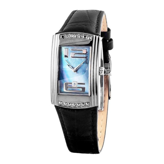 Chronotech Black Leather Dress Watch