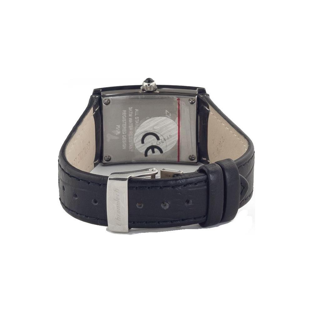 Chronotech Black Leather Dress Watch