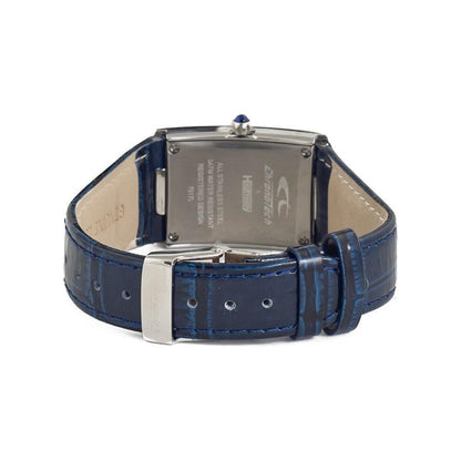 Chronotech Blue Leather Dress Watch