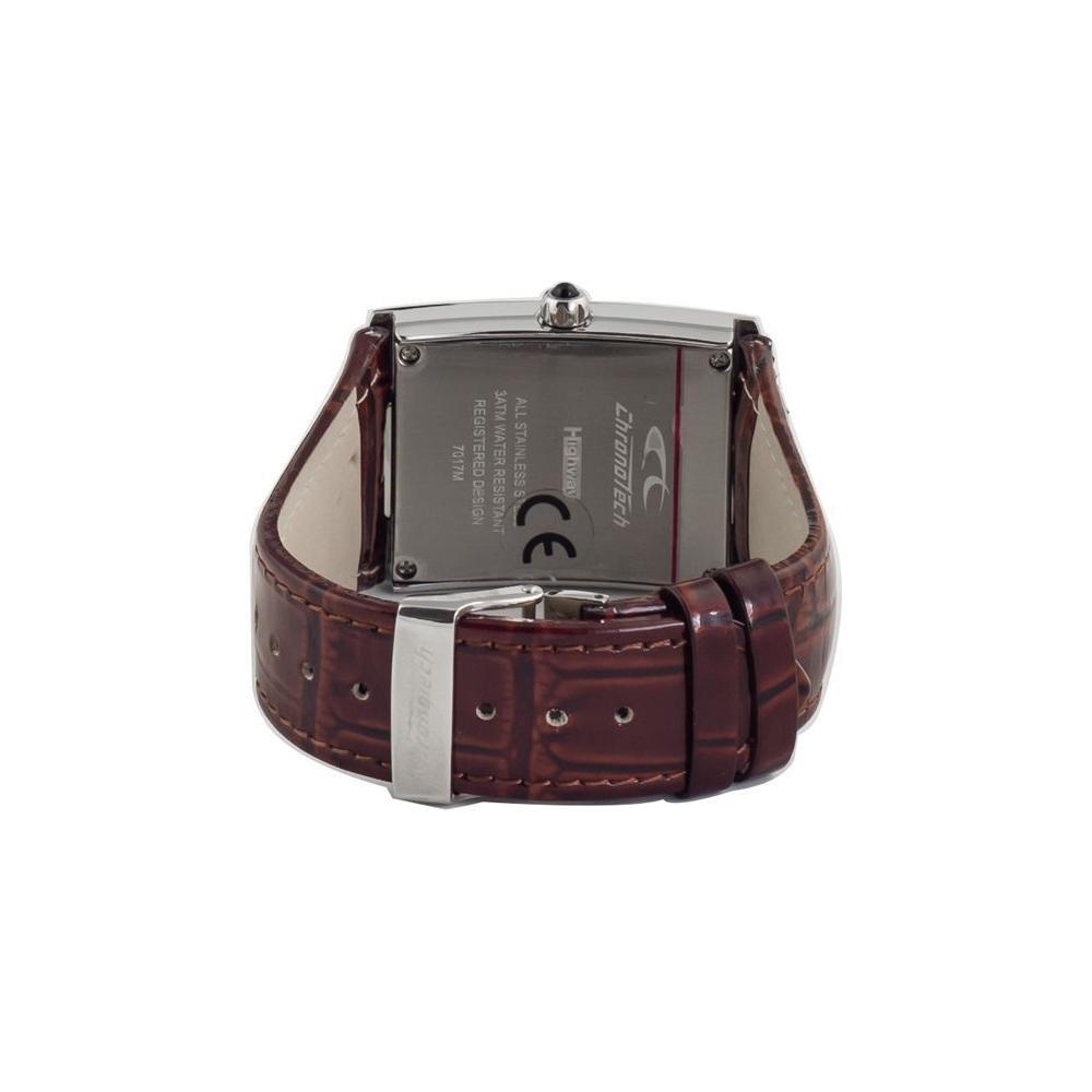 Chronotech Brown Leather Dress Watch
