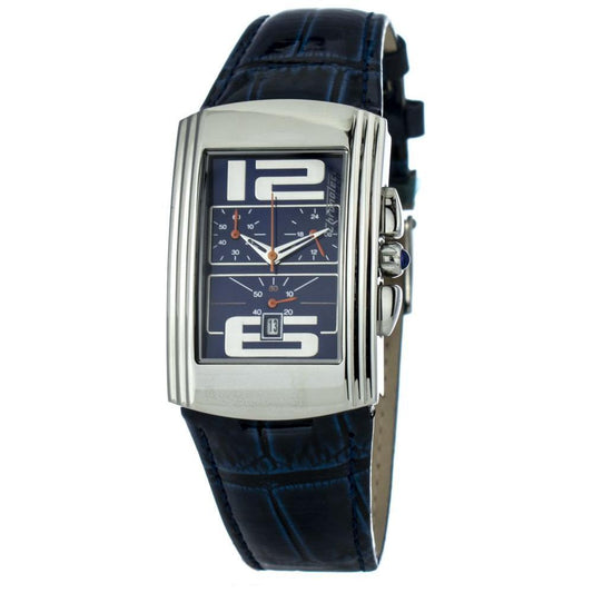 Chronotech Blue Leather Dress Watch