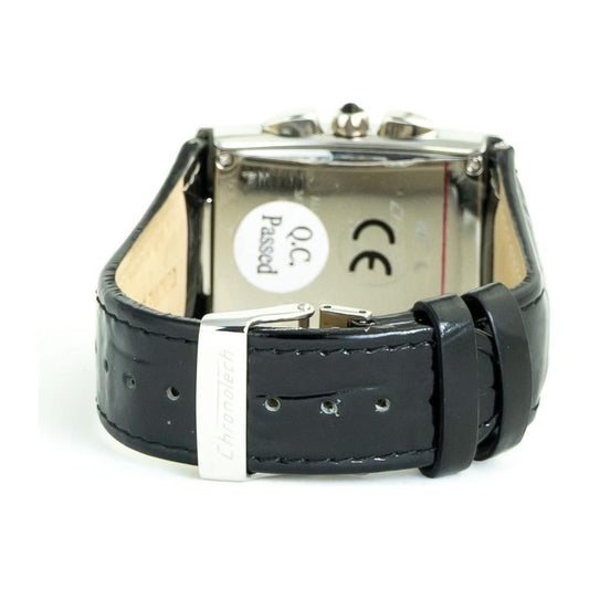 Chronotech Black Leather Watch CHCT7018M04AC