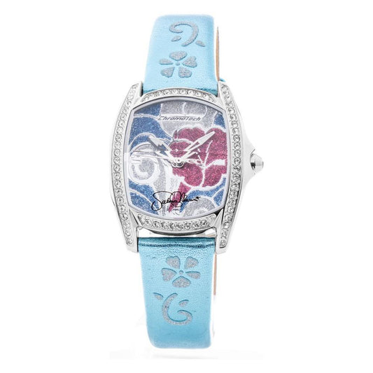 Chronotech Blue Leather Watch CHCT7094SS12AC