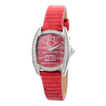 Chronotech Red Leather Watch CHCT7094SS28AC