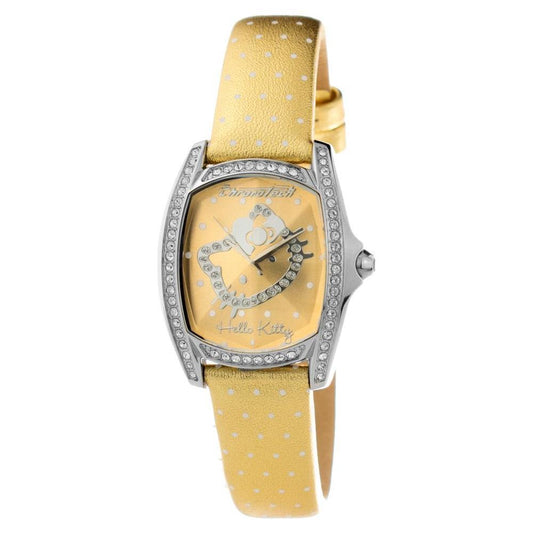 Chronotech Gold Leather Dress Watch